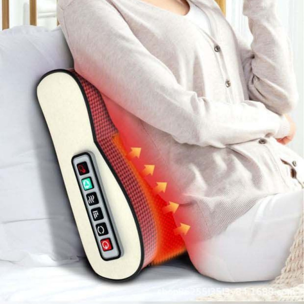Coussin de Massage Chauffant Intelligent – Confort Cervical & Lombaire | DeskHarmony