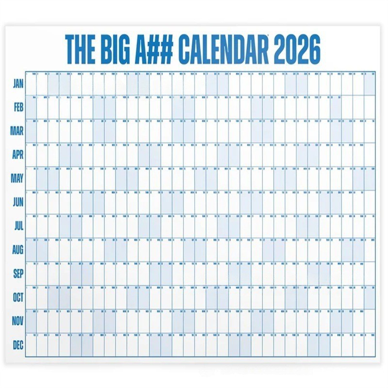 Calendrier Annuel Géant 2026 – Organisation Bureau & Planification DeskHarmony