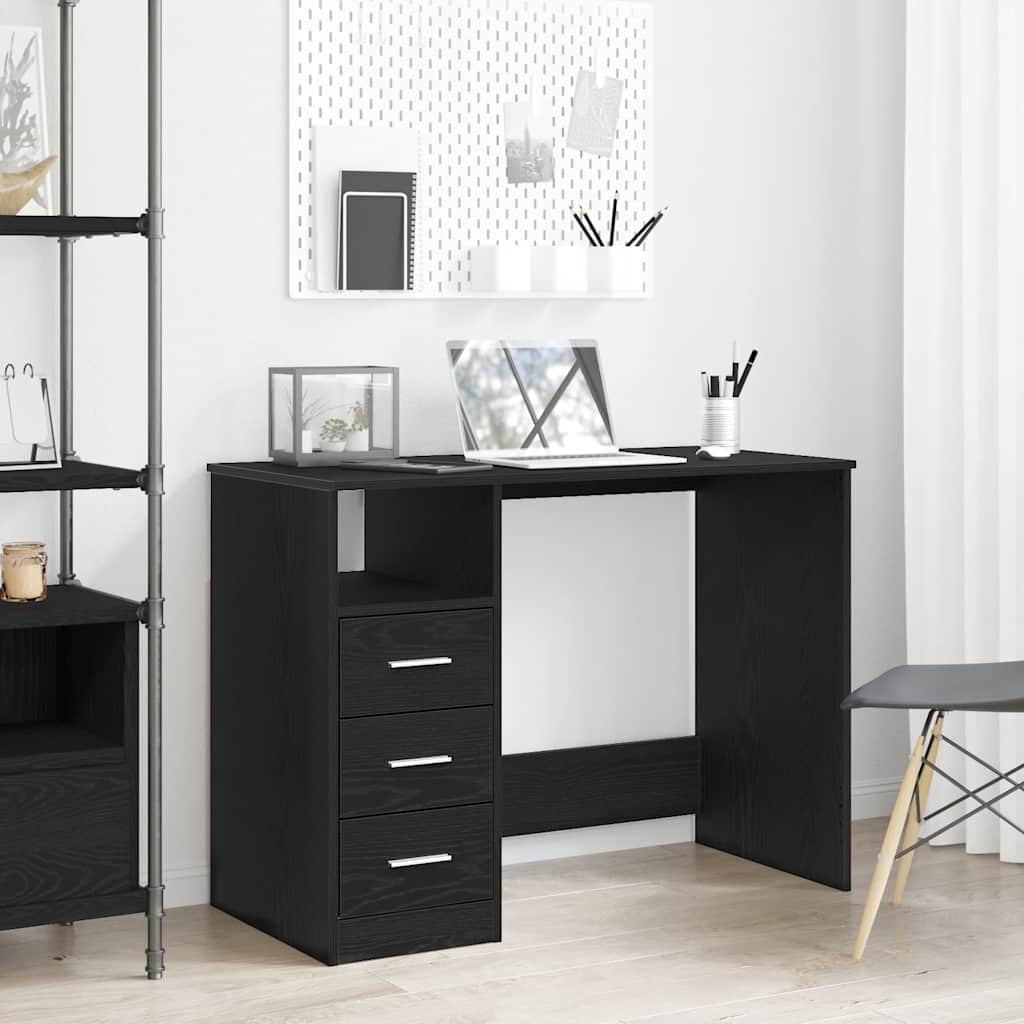 Bureau Compact avec Tiroirs 102 cm – Design Moderne & Rangement Intégré | DeskHarmony