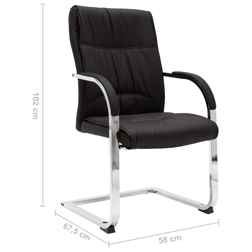Chaise de Bureau Cantilever en Similicuir – Confort et Stabilité Professionnels