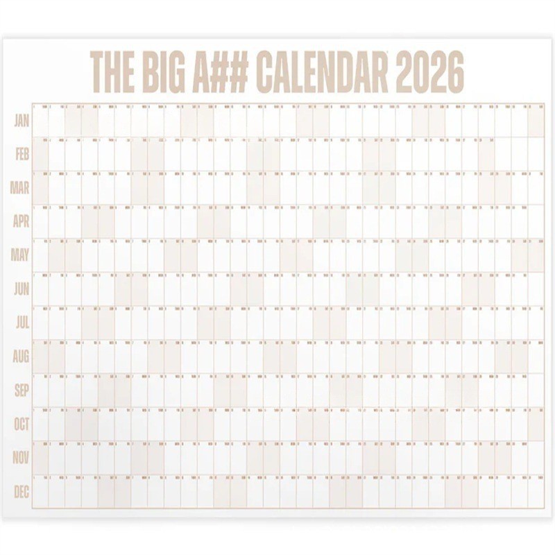 Calendrier Annuel Géant 2026 – Organisation Bureau & Planification DeskHarmony