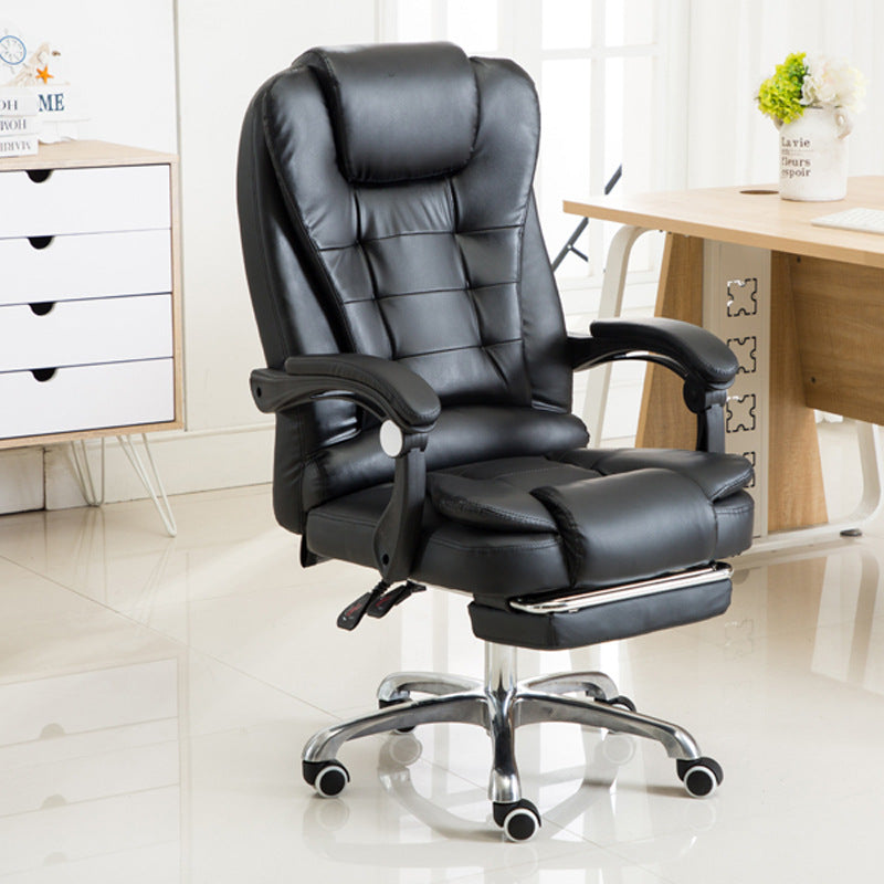 Fauteuil de Bureau Inclinable – Similicuir & Pieds au Choix