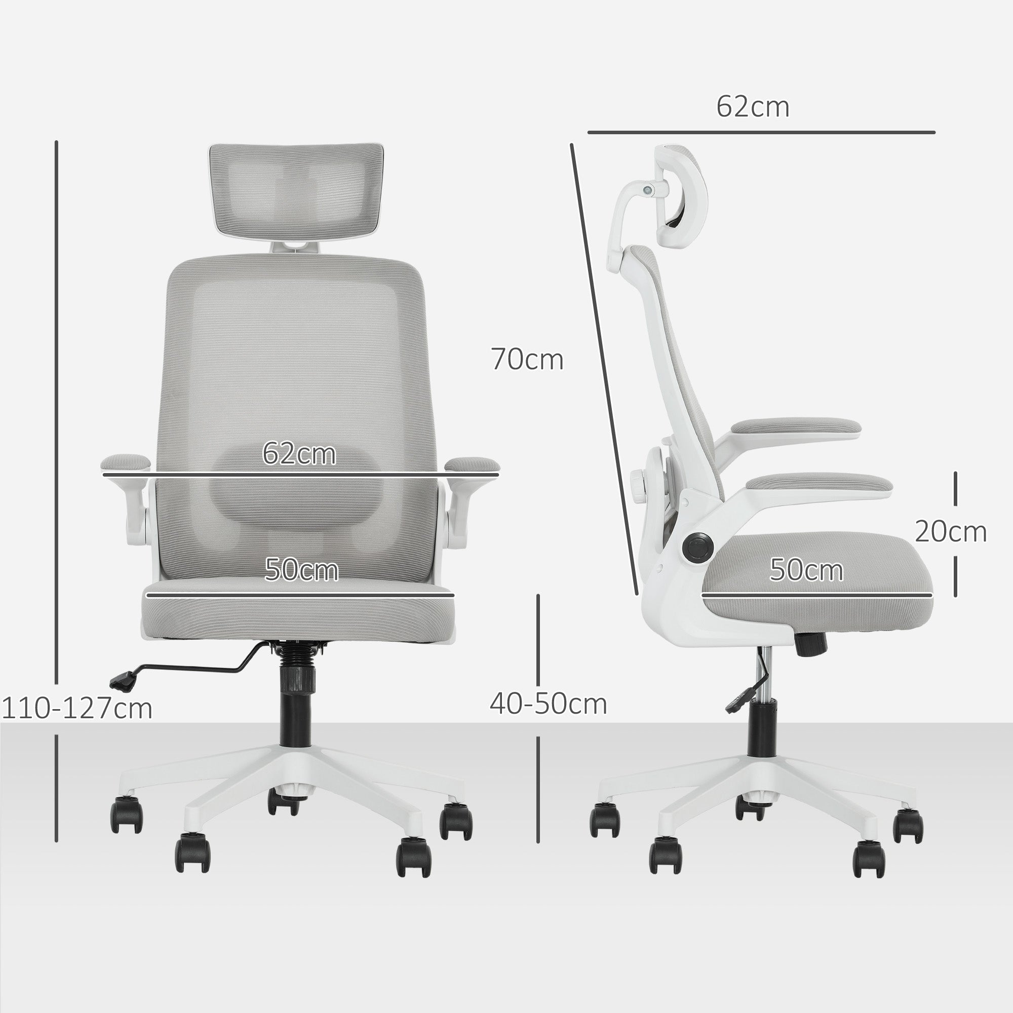 Fauteuil de Bureau Multi-Adjust Gris – Dossier Respirant & Soutien Personnalisé