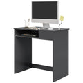 Bureau Compact Gris avec Plateau Clavier et Tiroir – 80 cm